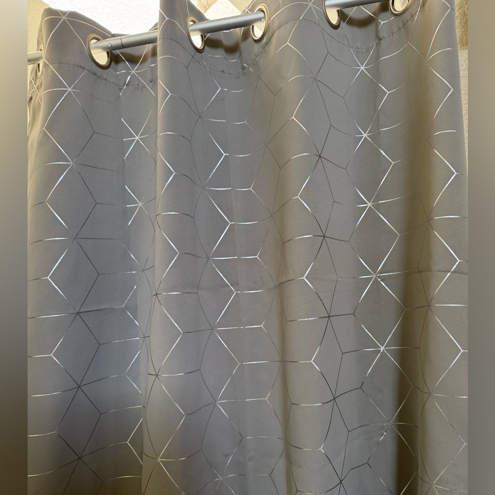 Jinchan Gray Silver Curtains, 52”x84”🦋